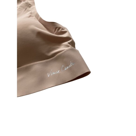 Vince Camuto Molded Fit Microfiber Triangle Bra Beige Size XL Minimalist Stretch - Picture 4 of 12
